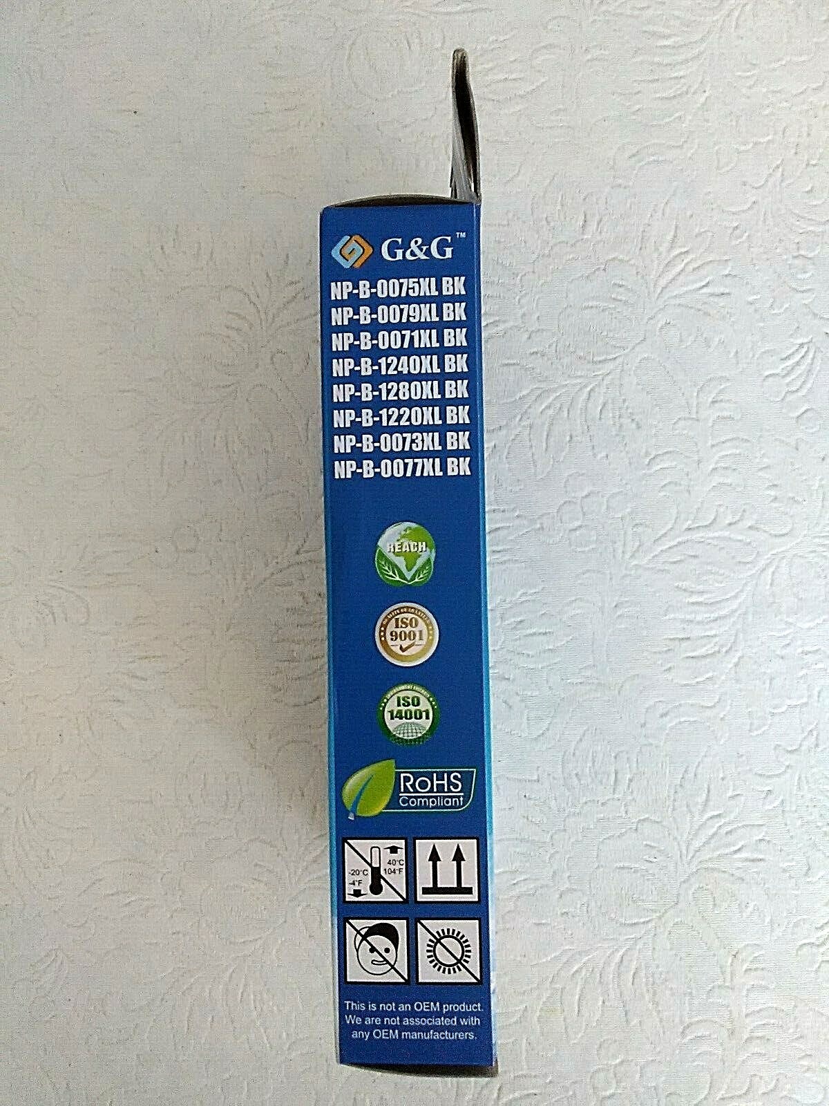 New G & G Printer Ink Cartridges NPB0075XL BK/NPB1240XL BK Lot of