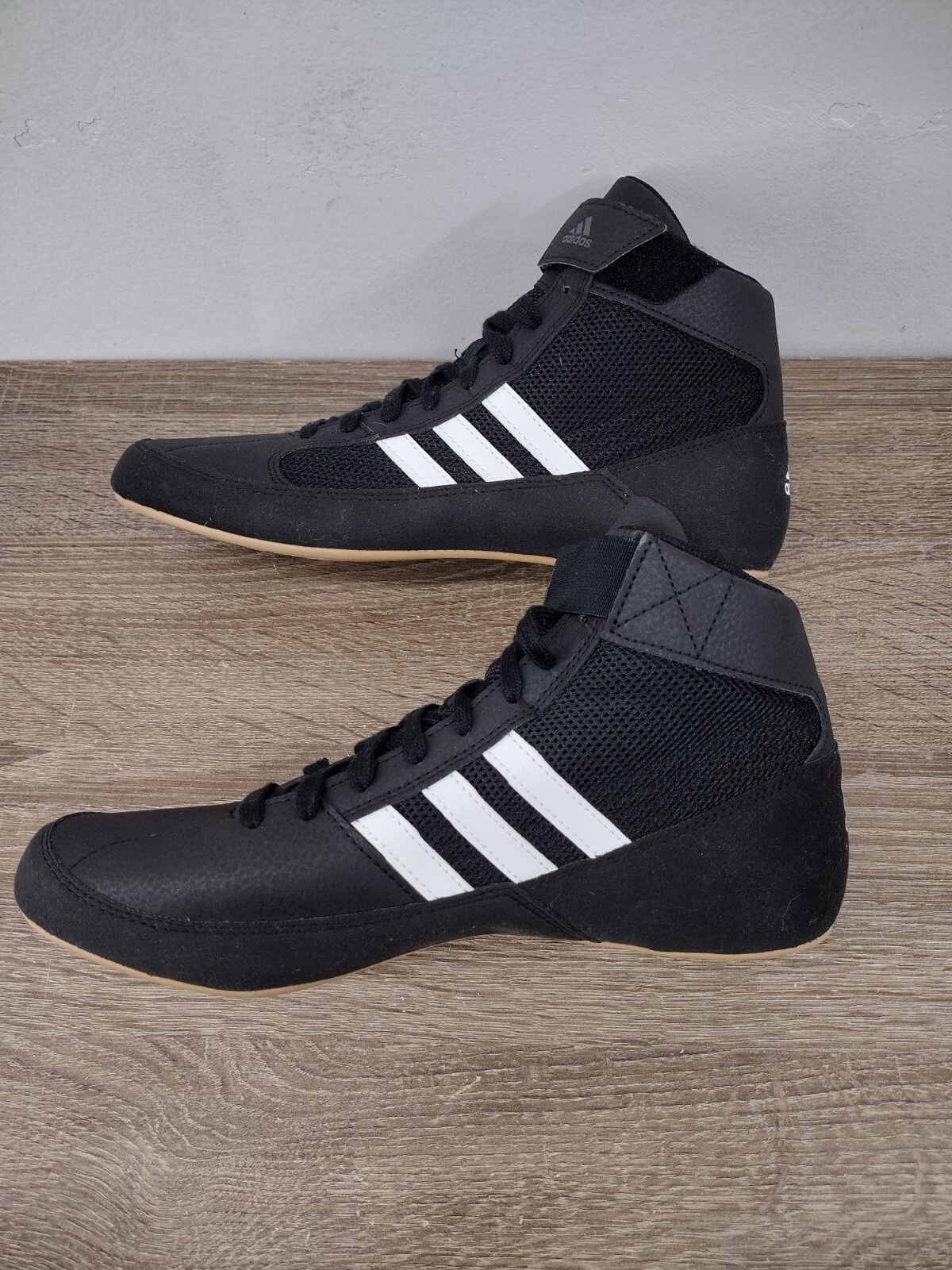 Adidas HVC Havoc Wrestling Shoes Black White High Top US Menâs Size 8 