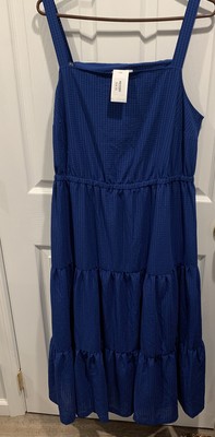 royal blue tiered dress