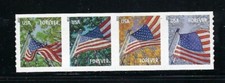 Timbres Scott #4770-4773 / 4773a Forever 2013 Drapeaux Multi-Couleurs (NEUF)