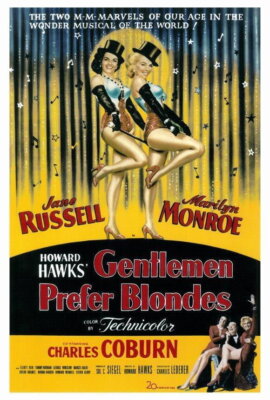 71696 Gentlemen Prefer Blondes Marilyn Jane Russell Wall 36x24 POSTER Print