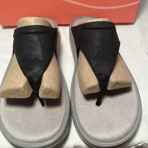 Easy Spirit Serift2 Sandals Women's Black Thong Wedge Light Weight Size 8.5 - Picture 4 of 15