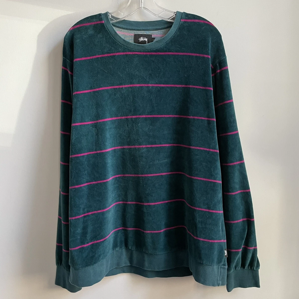 Sweatshirt Stripe Green Pink L | eBay