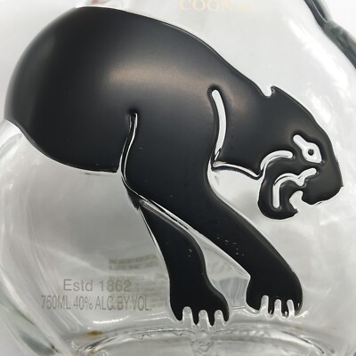 Meukow VS Cognac Black Panther Old Vintage Empty Bottle
