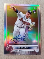 2022 Topps Chrome Refractor Bryce Elder Auto RC Atlanta Braves Autograph