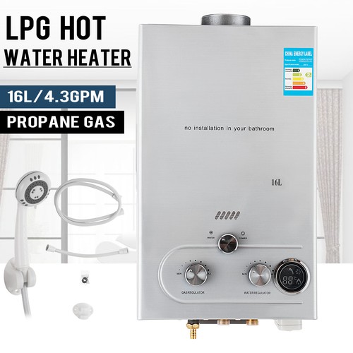 VEVOR 6-18L LPG Prapane Durchlauferhitzer Warmwasserbereiter Boiler-Wasserspeich - Afbeelding 12 van 31