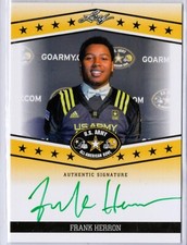 2013 FRANK HERRON Leaf Army All-American Bowl Tour Autograph Green Ink 25/25