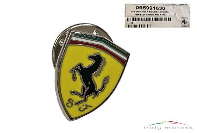 Original Ferrari Scudetto Anstecknadel Schield Pferd Emblem Pin Logo 95991630