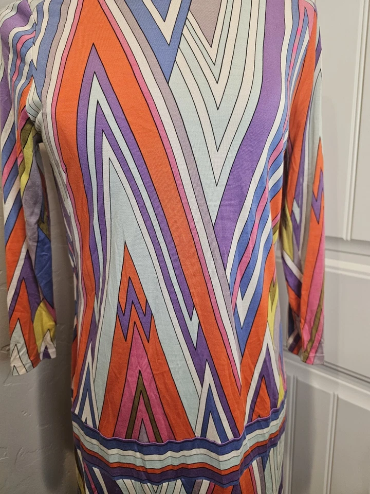 Vestido Retro Juicy Couture Vintage Años 70 Multicolor GRANDE Foto 2 de 4