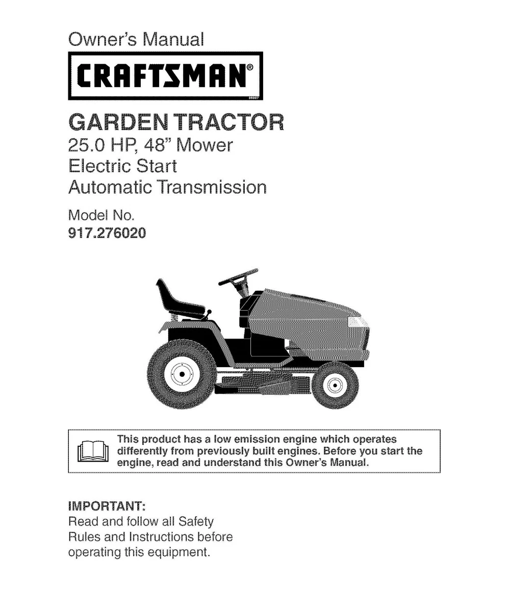 Auto Lawn Tractor Op Parts Manual