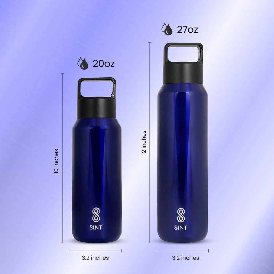 Botella deportiva de acero inoxidable aislada SINT 27 OZ - a prueba de fugas, sin sudor Foto 3 de 4