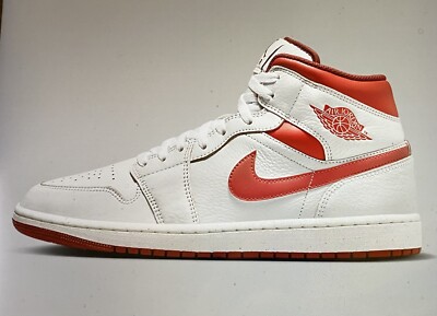 Nike Air Jordan 1mid SE 10.5 White/Dune Red /Lobster Style  display picture 1