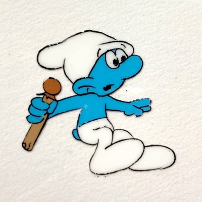 Die Schlümpfe Originalproduktion gebrauchte Animationszelle - Hanna-Barbera (1980er Jahre)