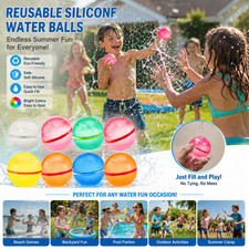 5/10 Reusable Water Balloons Water Bomb Splash Balls Self Sealing Waterfall Toy