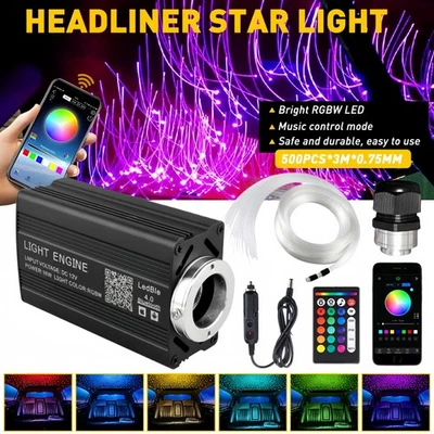500pcs Car Home Headliner Twinkle Star Light Kit Shooting Star Fiber Optic Light