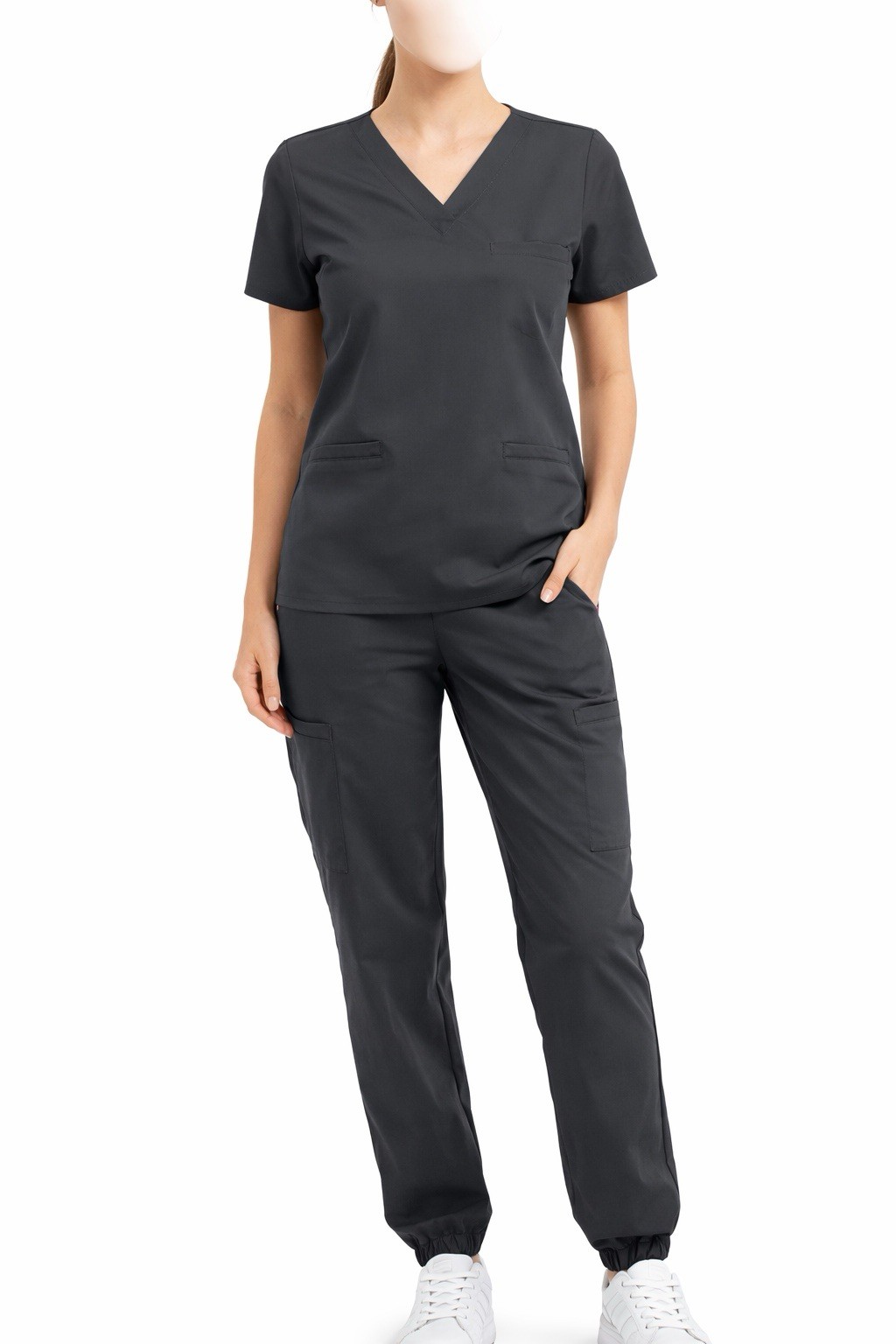 & Stylish Mock Wrap Top