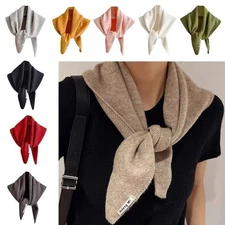 100% Cashmere Triangular Scarf 110 * 38Cm Knitted Warm Versatile Scarf 10 Colors