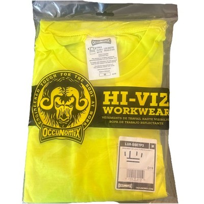 OccuNomix med Lux Hi-Vis Workwear Yellow long sleeve Shirt/ Pocket Type R Class2