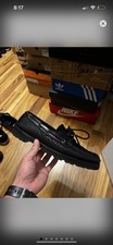 Zapato de barco Sperry x Chris Echevarria original de 2 ojos de cuero negro para hombre talla 11