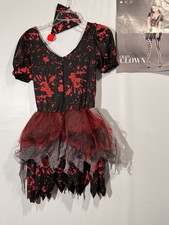 Women  s Crazy Clown Halloween Costume Adult Small. D 0227 