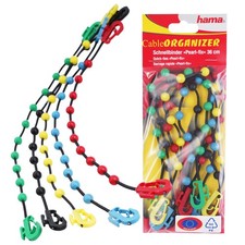 5x Hama Kabelbinder 36cm wiederverwendbar Kug...