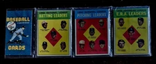 1963 Topps Baseball Rack. BATTING LEADERS, PITCHING LEADERS. E.R.A. LEADERS, WOW