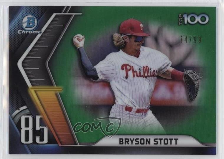 2022 Bowman Green Refractor 74/99 Bryson Stott #BTP-85 Rookie RC 2qw
