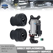 2013-2019 For BMW X5 F15 X6 F16 Air Suspension Compressor Kit + Rear Air Spring