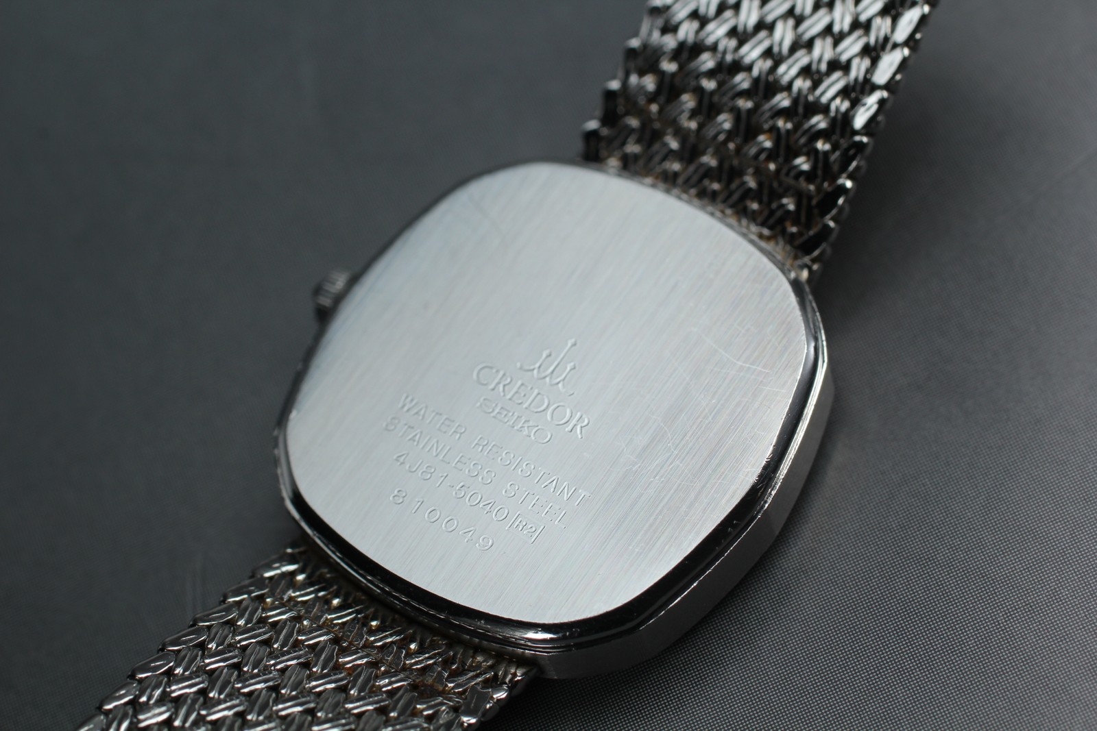 Near MINT] SEIKO CREDOR 4J81-5040 Silver Dial Quartz… - Gem