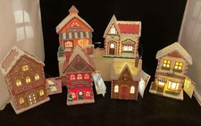 Christmas Village Target Light Up Lit Set Of 6 2024