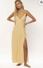 amuse society Emiko light yellow maxi sundress worn once