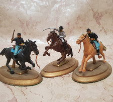 Set of 3 Britains Deetail Wild West Western Mounted Bluecoat Union Calvery Man