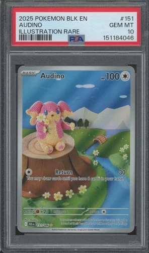 2025 Pokemon Black Bolt Illustration Rare #151 Audino Gem Mint PSA 10