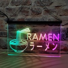 Ramen Japanese Noodles Shop LED Neon Light Sign Featuring Colorful Flowing style