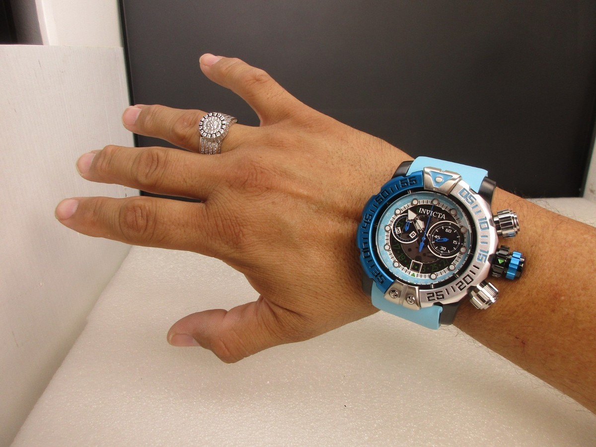 Invicta Sea Hunter full size next gen 57mm/67mm BLue Silver tone 