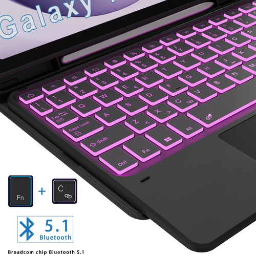 Tastiera Custodia per Samsung Galaxy Tab A9 11 Pollici (SM X210/X216/X218) con - Afbeelding 16 van 24