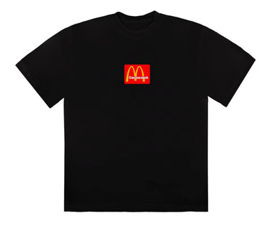 Size XL Travis Scott Cactus Jack x McDonald's Sesame II Tee BLACK/RED NEW