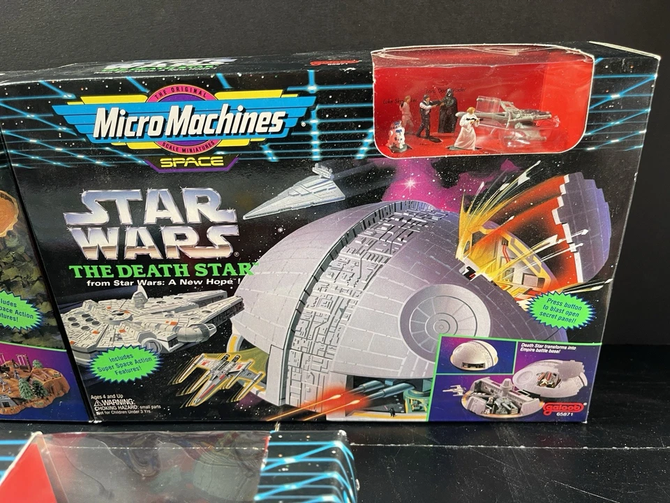 Star Wars Micro Machines 1993 juego lote x 3 sellado Estrella de la Muerte Endor Hoth Foto 3 de 4