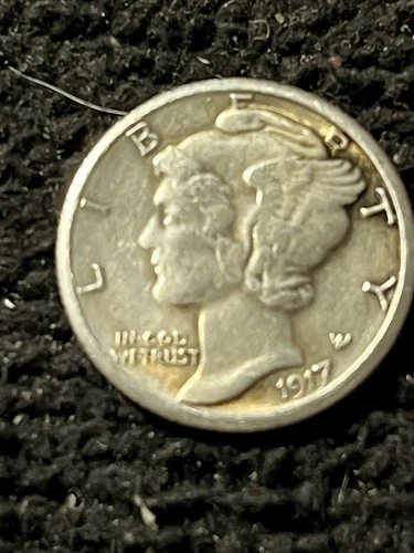 1917 d Mercury Dime , Beautiful Coin, Very Rare. Will Grade Fine To Good