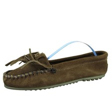 Minnetonka Women Fringe Moccasin Brown Leather Sz 6 Medium Gently Used 2025