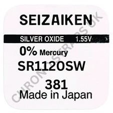 Seizaiken 381 / SR1120SW Silver Oxide Watch Battery
