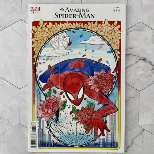 AMAZING SPIDER-MAN #74 PEACH MOMOKO PICTURE FRAME VARIANT NM (LEGACY 875) MARVEL