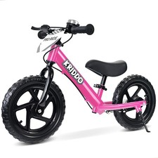 KRIDDO Pro Toddler Balance Bike 2 Year Old with Hand Brake Standard, Pink