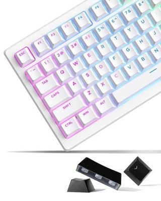 SDYZ x XVX Doubleshot PBT Keycaps for Mechanical Keyboards - Shine Through Ke...