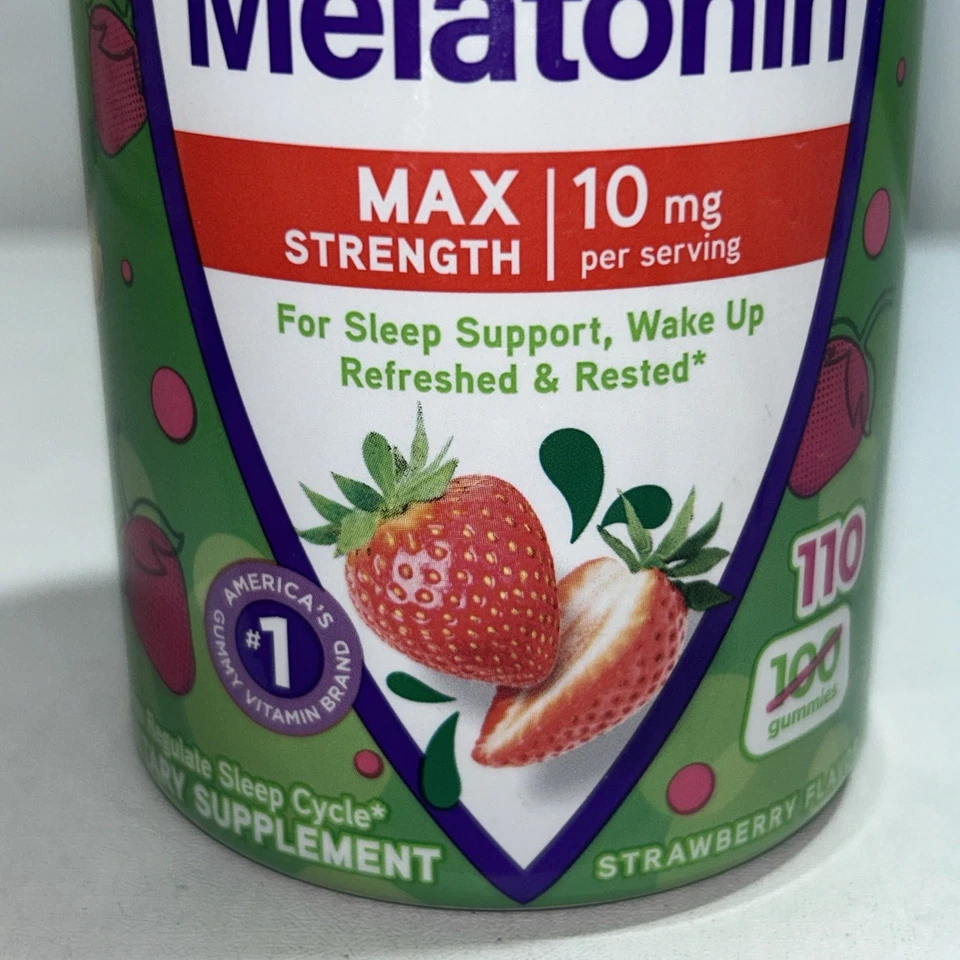 Gomitas Vitafusion Melatonina Max Fuerza 110 Sabor Fresa Nuevas y Selladas Foto 2 de 4