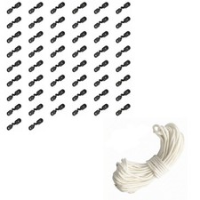 50 Pieces Shade Cloth Clip with Rope Windproof for Carport, Farmers