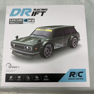 Nissan GTR 1:24 Scale RC AWD Drifting Race Car With LED Lights Remote 3.7V NEW!!