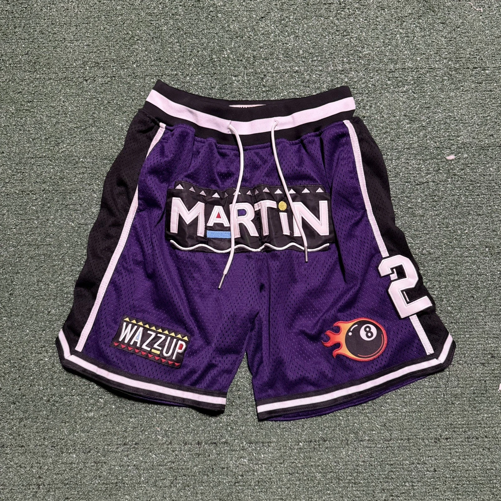 MARTIN 90s Purple & Black Vintage Athletic Shorts Men's Size XS