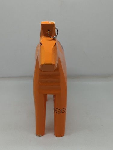 Caballo Dala naranja IKEA de 1990 con MAMMA tatuado en la parte trasera y anillo para la oreja de 10" de alto - Imagen 6 de 18