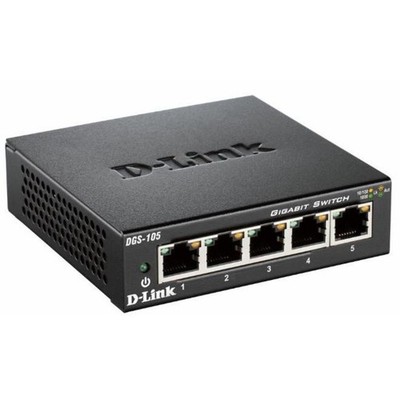 D-LINK SYSTEMS D-LINK DGS-105 5-Port Gigabit Ethernet D